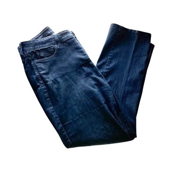 NYDJ Marilyn High Rise Dark Wash Straight Leg Jeans Sz 14 - Picture 7 of 7